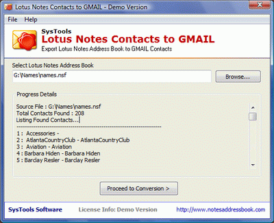 Lotus Notes to Google Conversion 3.2